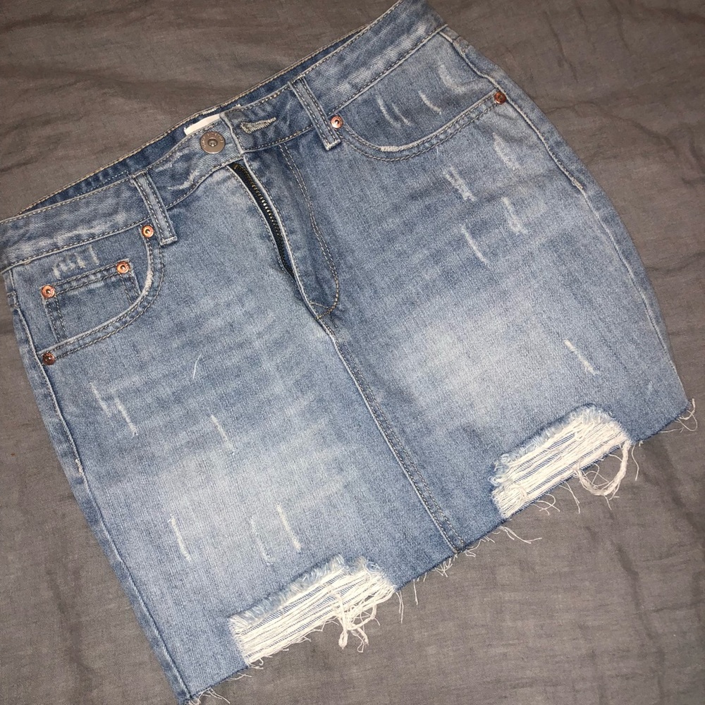 Destroyed Denim skirt